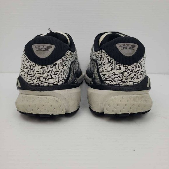 Brooks Womens Adrenaline GTS 20 Running Shoes White Black 1202961B167 Knit 8.5B - Picture 10 of 16